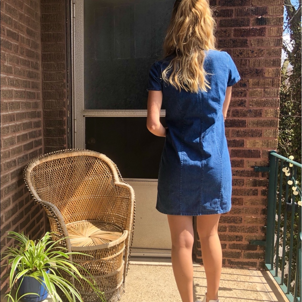 Vintage L.L. Bean Denim Mini Dress - Picture 5 of 7